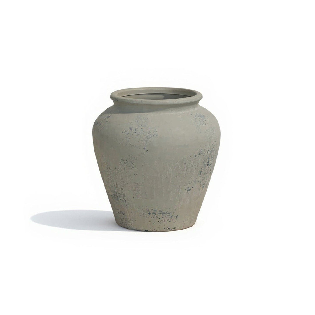 20cm Terracotta Vase - Off White