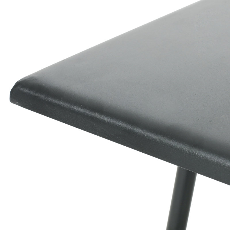 Table de bout grise 18,74 po avec une construction en acier et un attrait moderne en fer de couleur, Gris