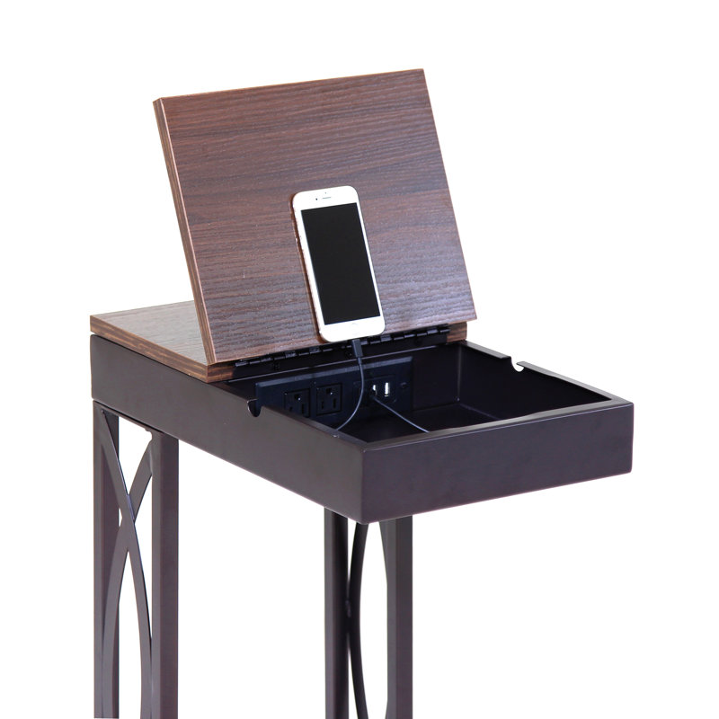Khaidyn End Table and Built-In Outlets