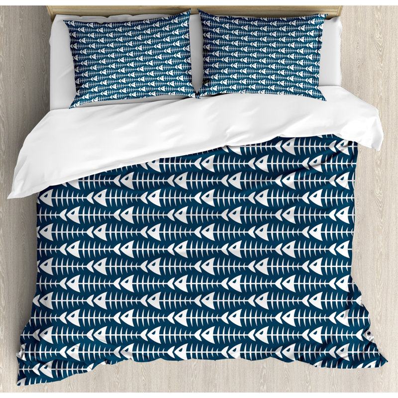 Coastal Polyester Duvet Cover, King Duvet Cover + 2 King Shams