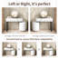 Coiffeuse moderne minimaliste avec miroir amovible et coiffeuse rotative, meuble-lavabo facile à assembler