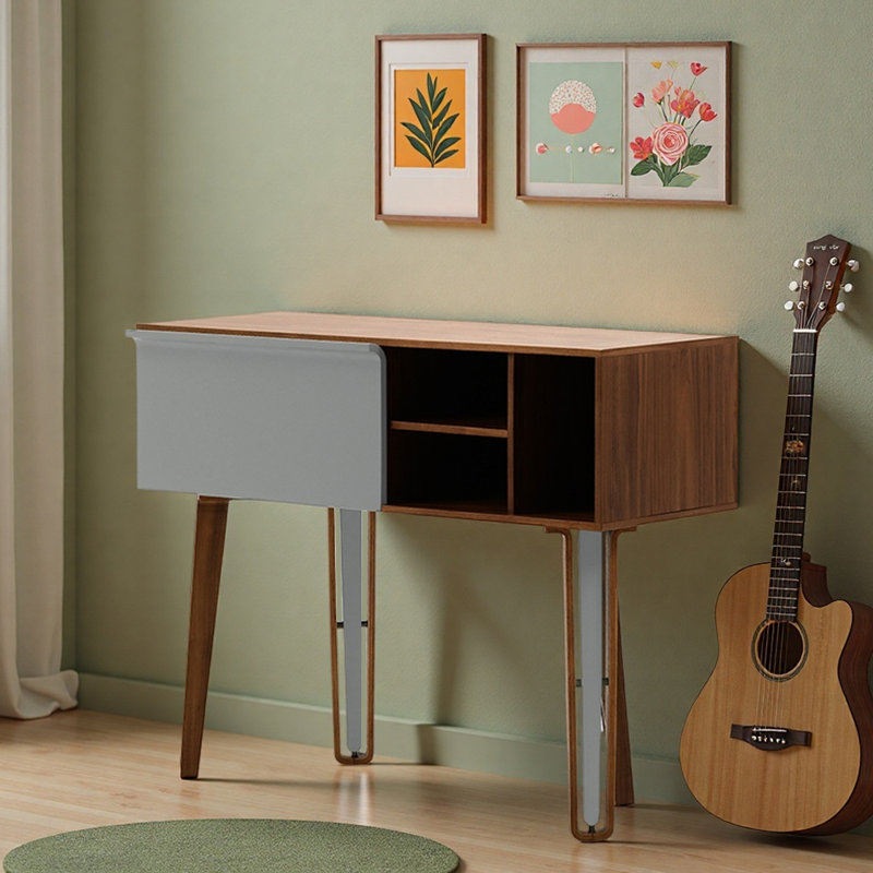 Armoire d'entrée scandinave minimaliste, Brun / Gris