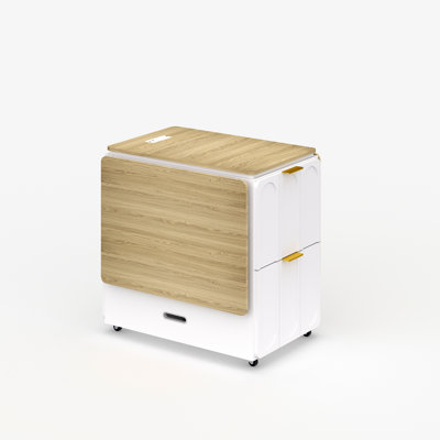 3-In-1 Convertible Filing Cabinet – Flip-Top With Double Drop-Leaf, 4 Drawers & Built-In Outlet, Multi-Functional Storage Workspace For Home Office