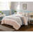 6 Piece Cotton Percale Quilt Set With Throw Pillows-121108032-121108030