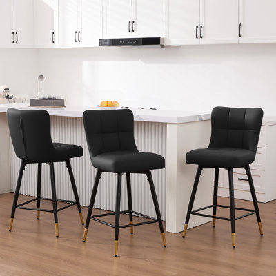 26"Swivel Upholstered Bar Stool by Corrigan Studio
