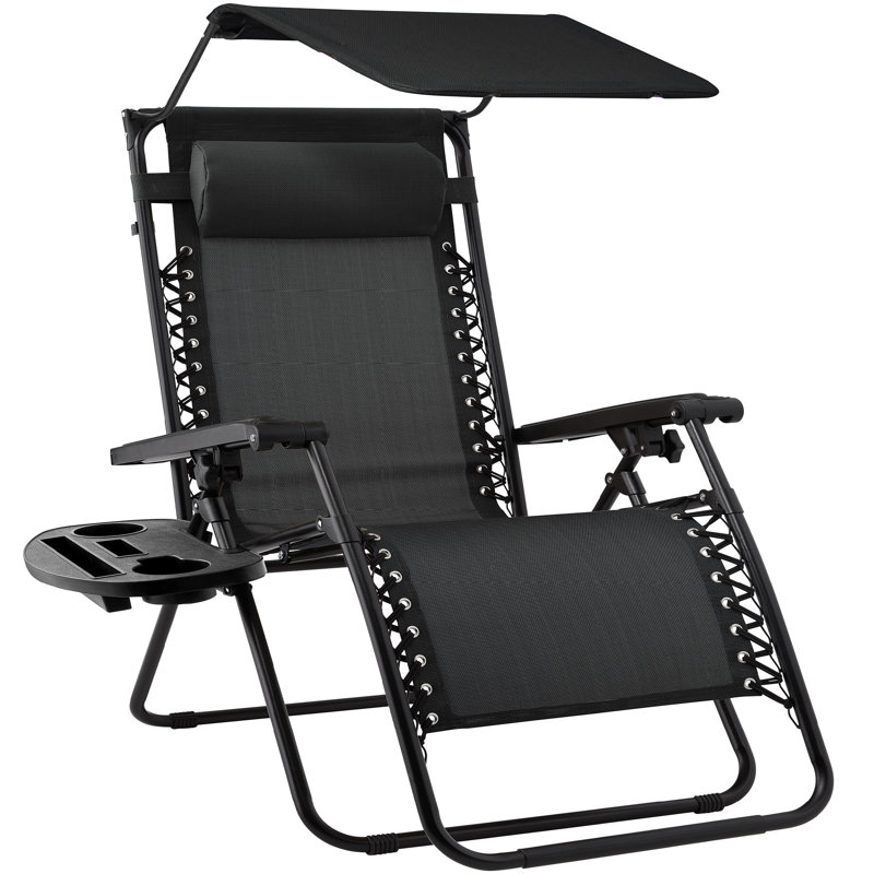 Alahia Folding Recliner Chair, Black
