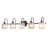 5-Light Bathroom Vanity Light with Fluted Crystal Glass Shades, Matte Black Bathroom Wall Light Fixture-1008410712