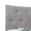 Grand lit en tissu gris Venacha