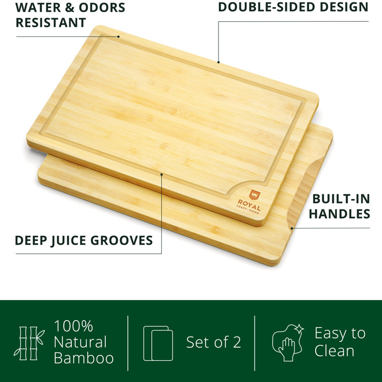  Cutting Board Set Easy-to-Clean Bamboo Wood Board with 6  Color-Coded Flexible Cutting Mats with Food Icons - Chopping Board Set:  Home & Kitchen