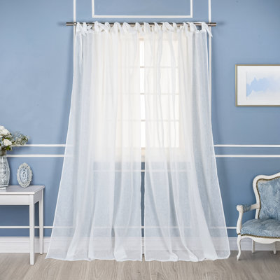Paire de rideaux semi-transparents avec passants Elyse One Allium Way®