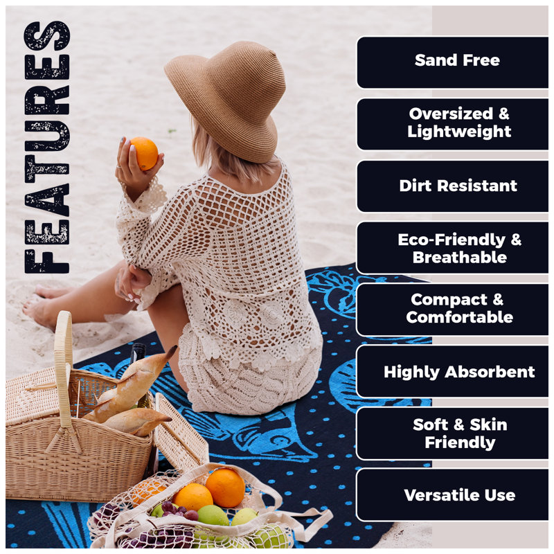 Cotton Blend Ultra Light Beach Towel