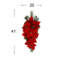 Holiday Swag With Poinsettias, Ornaments And Pinecones