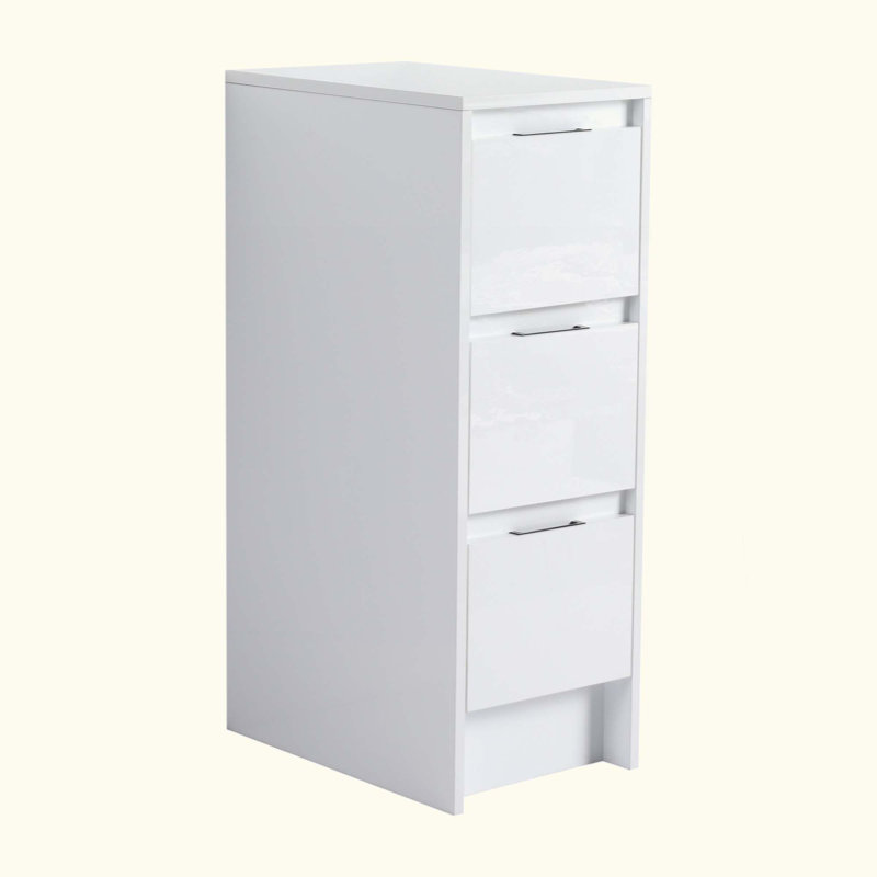 Freestanding Bathroom Storage Cabinet, 3 Soft Close Drawers, Floor Standing Storage Organizer for Multi-Room Use