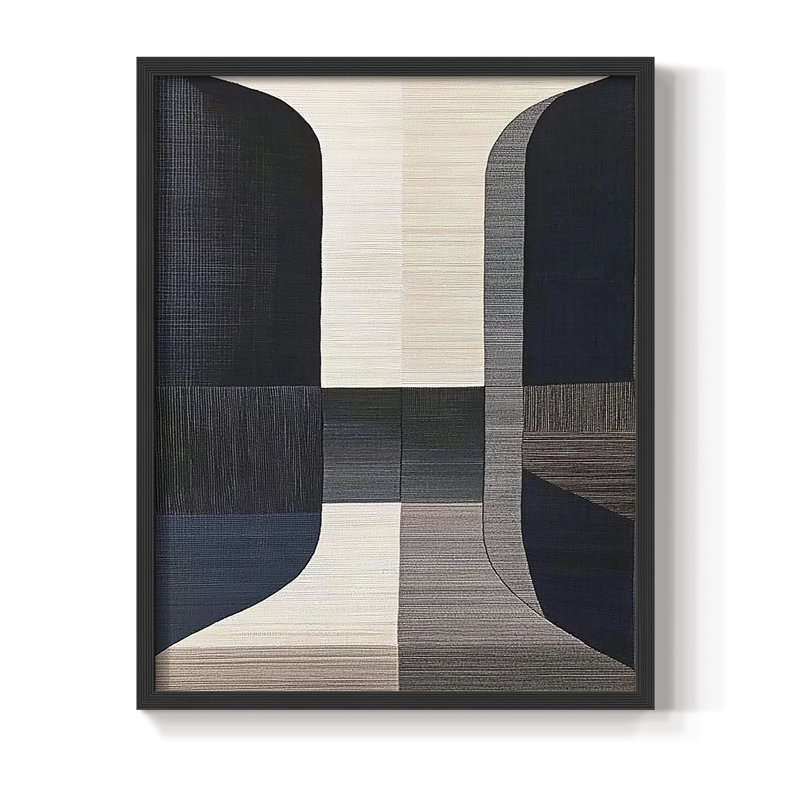 "ABSTRACT Series DCLxxiv" par J Paul, Noir, noir, noir, noir, H 15 po x l 12 po