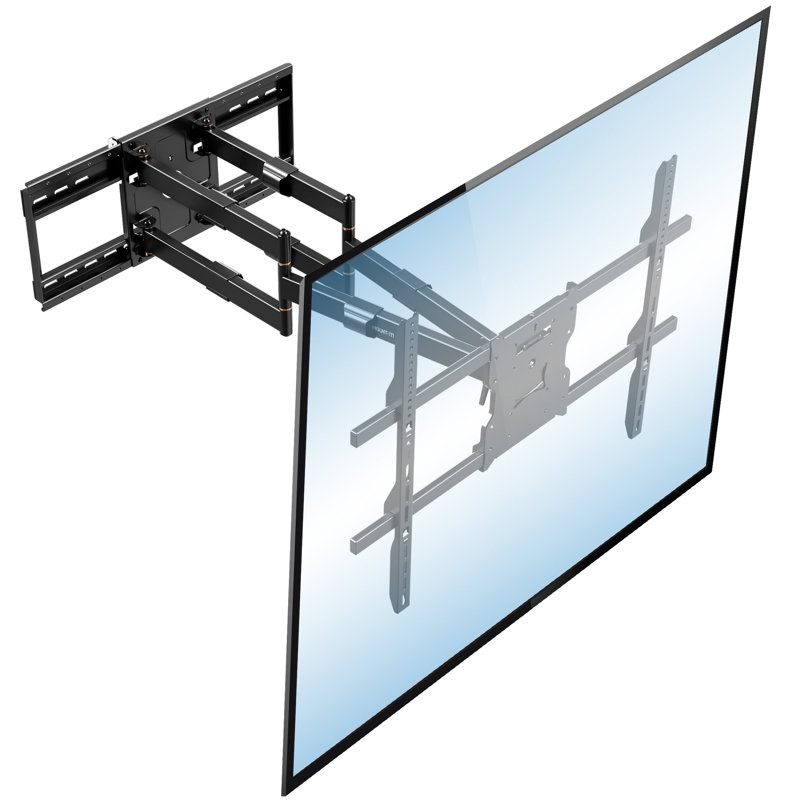 Mount-It Black Tilt Wall Mount for Screens Holds up to 275 Lb. lbs