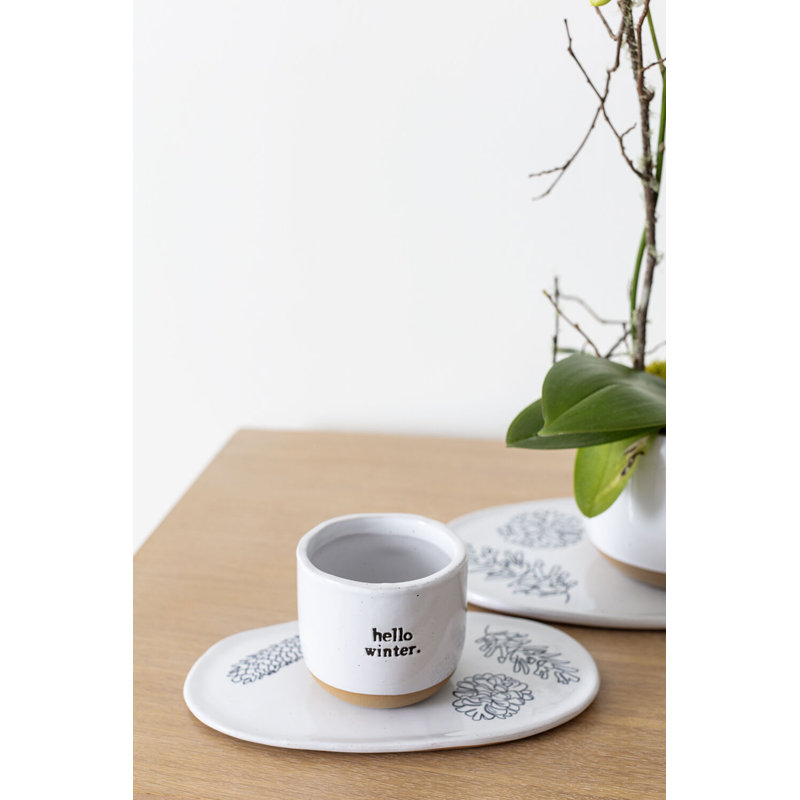 Pot et plateau Hello Hello 8,25 po x 5 po x 3,2 po