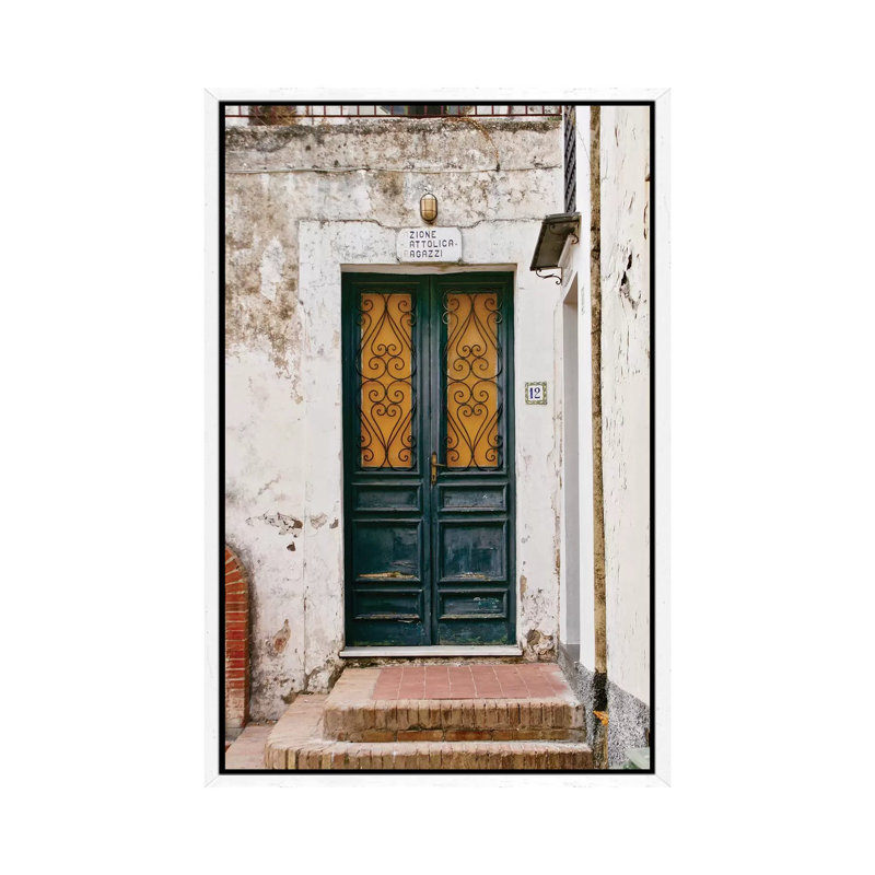 Italian Door No 12 by Susan Vizvary - Print on Canvas, 101.6 cm H x 66.04 cm W, White Framed