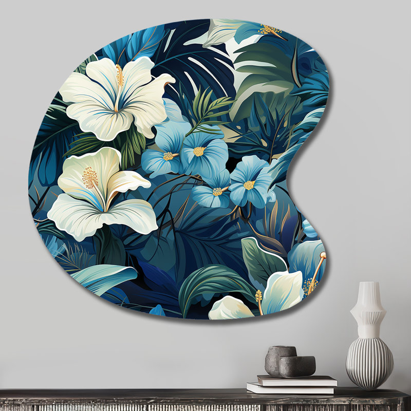 Orwin - Art floral en métal en forme de goutte irrégulière, H 27 po x l 27 po