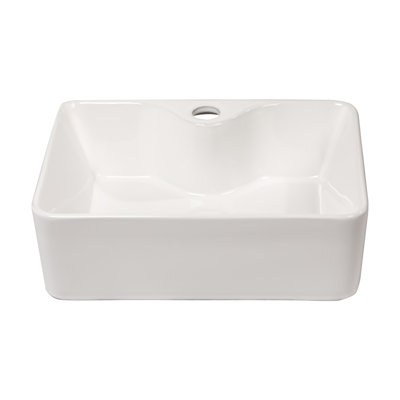 Topcraft White 16“X12” Rectangular Ceramic Bathroom Basin