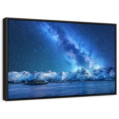 Milky Way Over Fjord Canvas Print