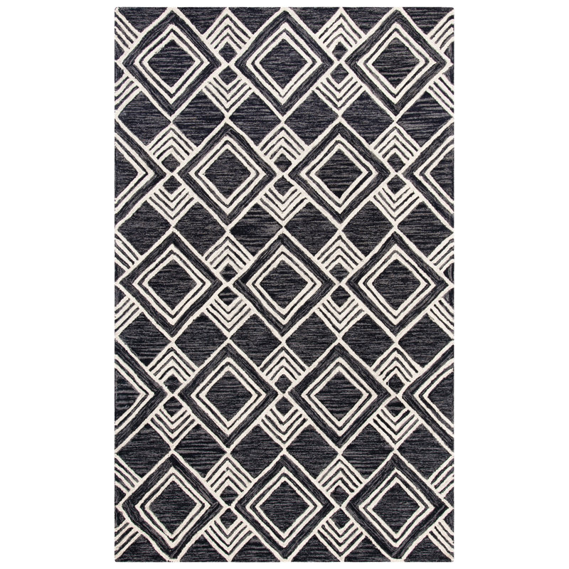 Vedika Hand Tufted Wool Geometric Rug, Rectangle 2'6" x 5'
