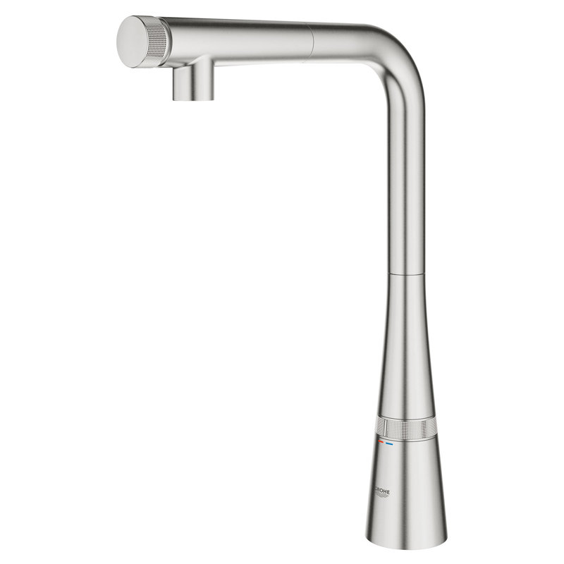 Robinet de bar tactile rétractable Zedra Smartcontrol, SuperSteel Infinity