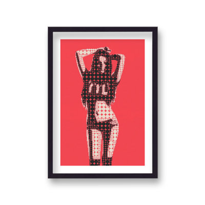 Cool Dancing Girl Circles by Vouvart - Single Picture Frame Print