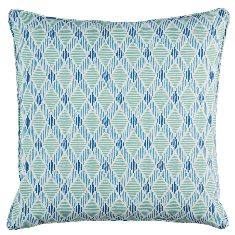 Dexter Indoor/Outdoor Throw Pillow, Turquoise