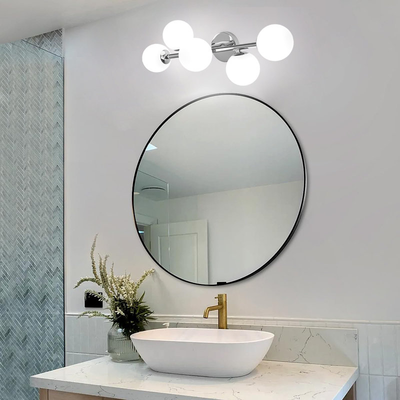 Johnnell 5 - Light Dimmable Vanity Light, Chrome