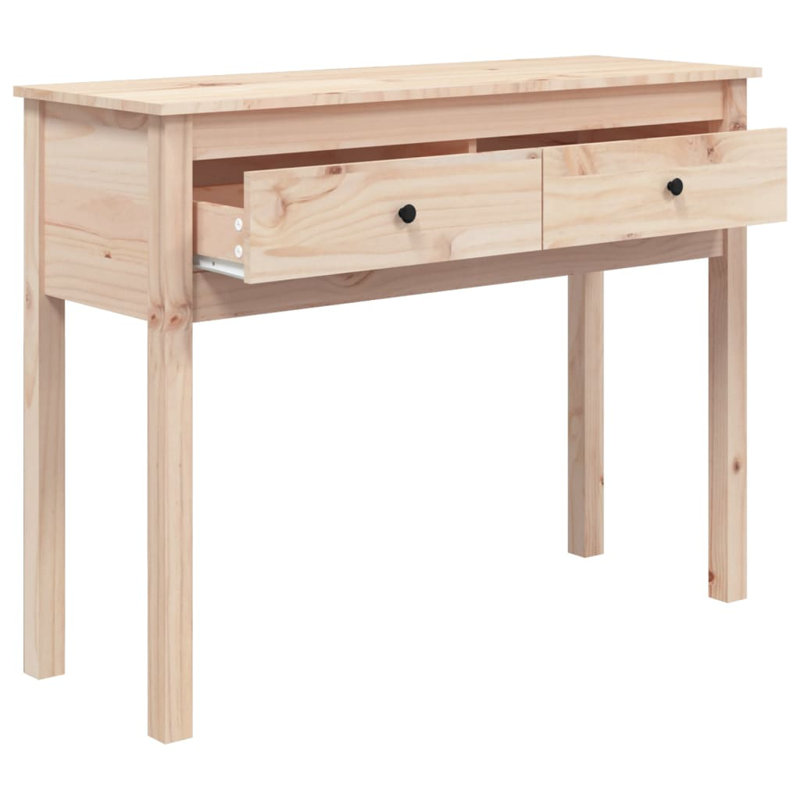 Wightman 100Cm Solid Wood Console Table, Honey Brown, 75 H x 100 W x 35 D
