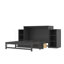 Lit escamotable double avec tiroirs et tablettes de rangement spacieux-2099824189