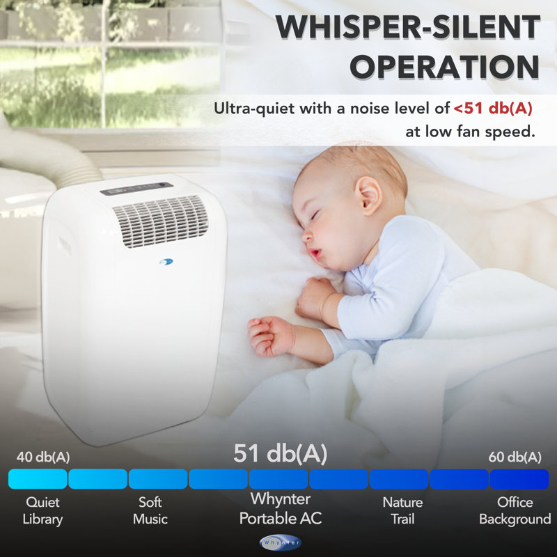 Whynter Frost White 10,000 BTU Portable Air Conditioner with Remote