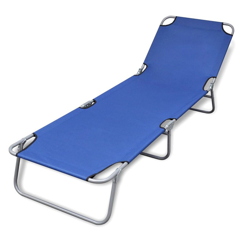189cm Long Reclining Single Chaise, Blue