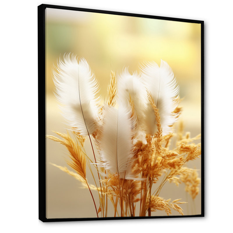 «Delicate Spring Blossoming In The Meadows», reproduction sur toile, H 44 po x l 34 po, Cadre flottant noir