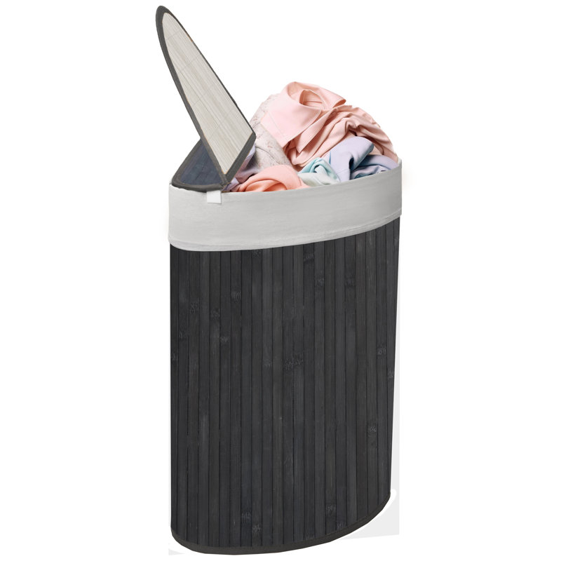 Bamboo Laundry Room Organiser, Grey