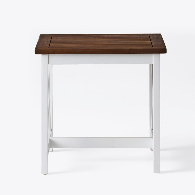 Akins End Table, White