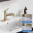 Single Handle Modern Bathroom Basin Faucet With Pop-up Sink Drain Stopper & Deck Plate-110189089