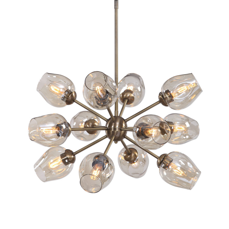 Altura 12 - Light Glass Dimmable Sputnik Sphere Chandelier