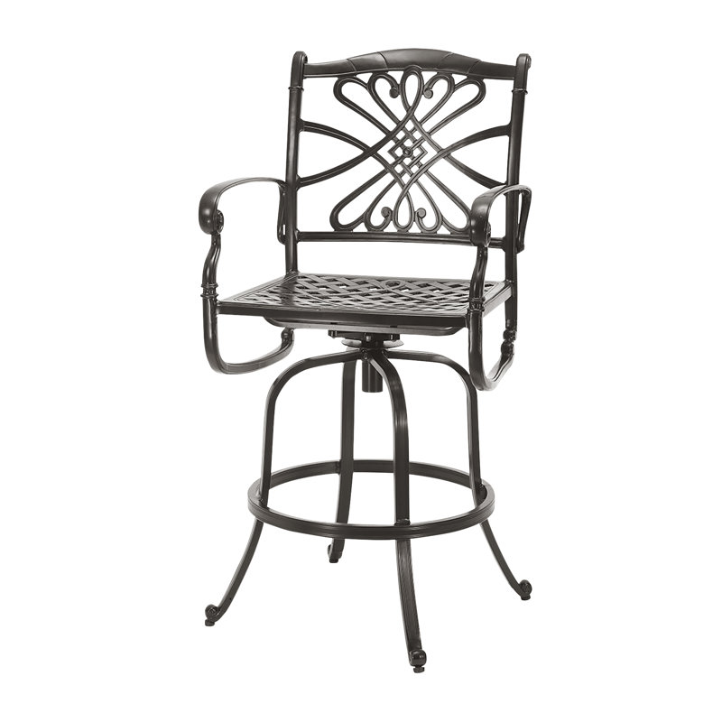 Bella Vista Swivel Bar Stool, Midnight Gold, 29"