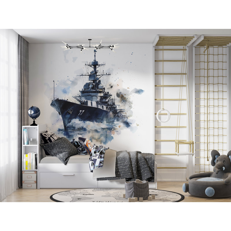 Autocollant mural en cuirassé Battleship, H 15 po x l 16 po