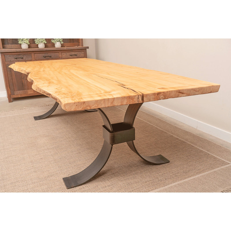 Modern Live Edge Maple Dining Table
