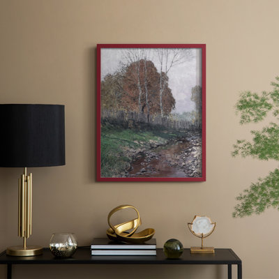 «Vintage Landscape Vintage», reproduction encadrée en bois massif