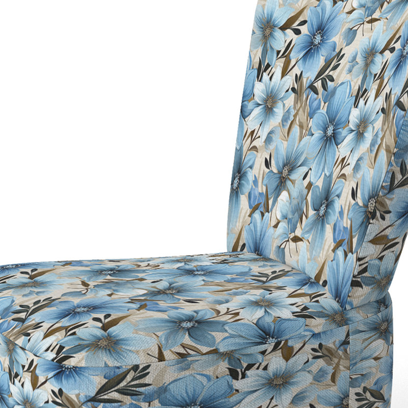 Chaise d'appoint rembourrée Blue Coastal Harmony