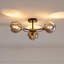 Rotan Glass Semi Flush Mount