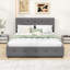 Grand lit plateforme tapissier avec tiroirs de rangement-926028829
