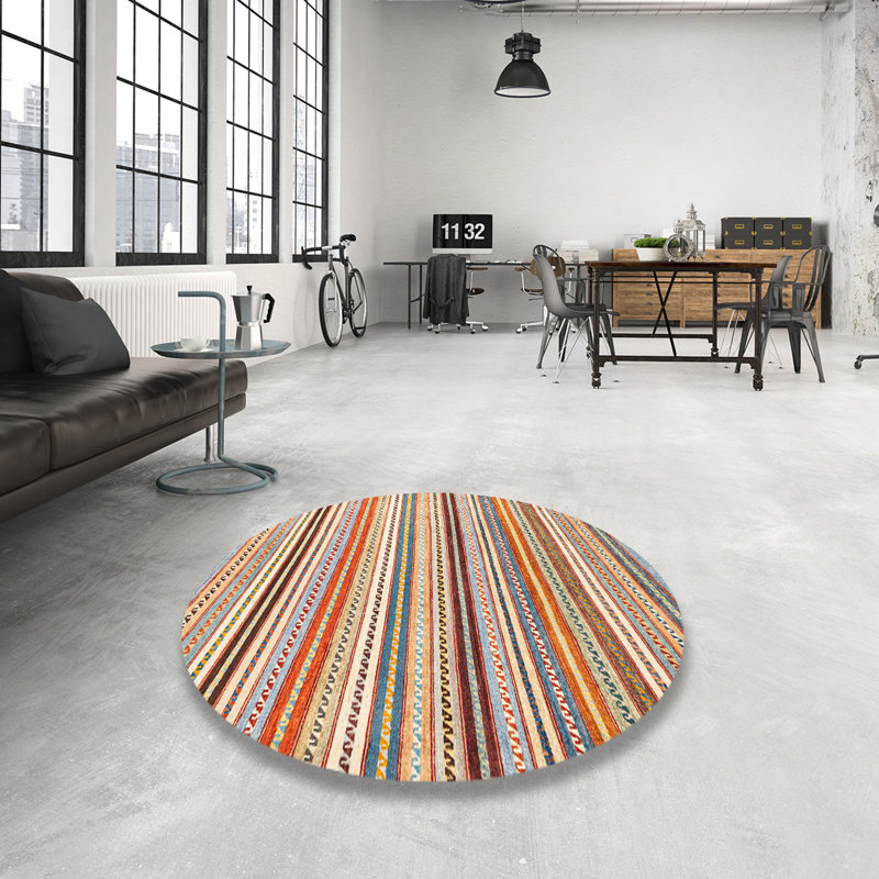 Tapis abstrait moderne 4280, Rond 6 pi