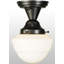 Plafonnier semi-encastré 7 po 1-light scolaire simple