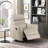Swivel Glider Reclining Chair 1Pc Leather Upholstery-579686394