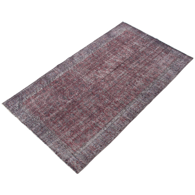 Tapis unique en laine rouge foncé 5 pi 5 po x 9 pi 5 po One Age of a Kind Jaylyn