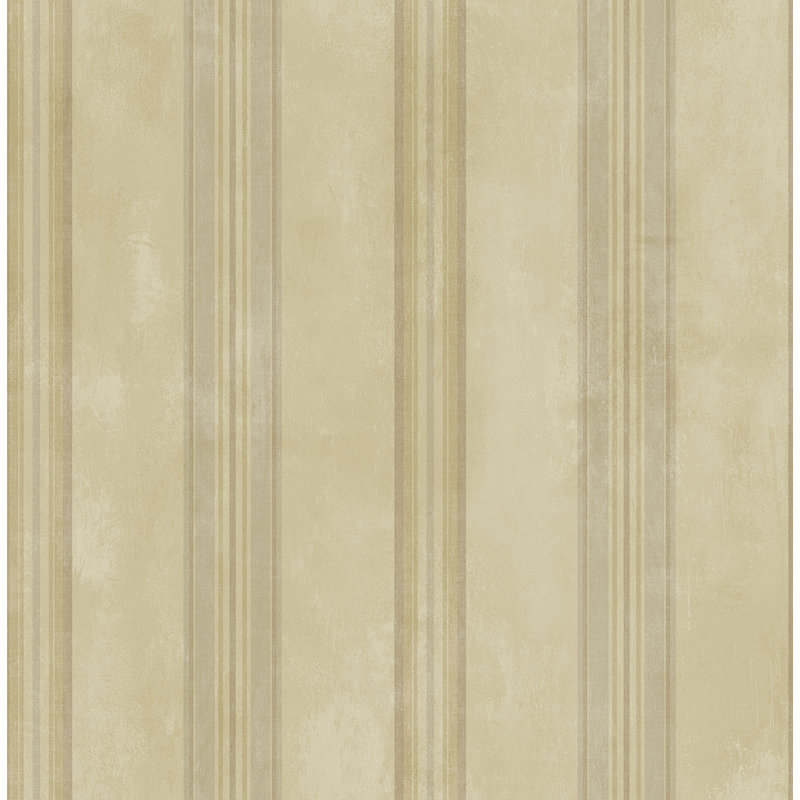 Papier peint rayé délavé Seabrook Designs, Beige